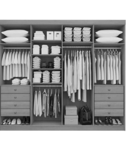 Alternative view of Roupeiro Casal Daymond Branco 8 Portas 8 Gavetas 100% MDF Larg. 2.75m - D Doro