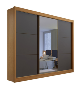 Guarda-Roupa Casal New Dallas Cinamomo/Grafite MDF D Doro