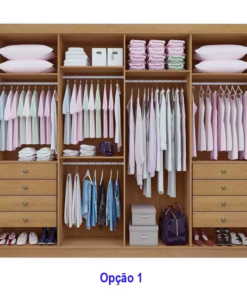 Alternative view of Guarda-Roupa Casal Daymond 8 Portas Ripado MDF Cinamomo D Doro