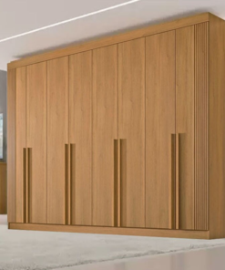 Guarda-Roupa Casal Daymond 8 Portas Ripado MDF Cinamomo D Doro