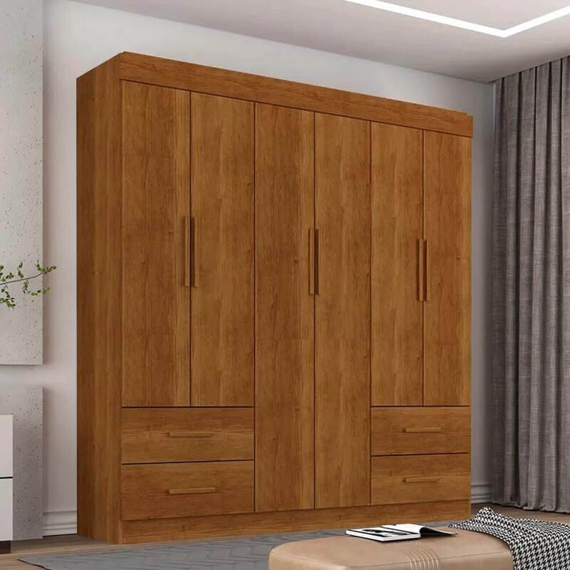 Roupeiro Verona Cinamomo 6 Portas 4 Gavetas Larg. 1.77m - Sallêto