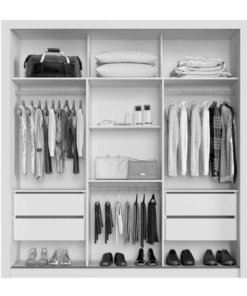 Guarda-Roupa Casal 3 Portas New Panamá c/Espelho Tóquio Cinamomo Larg. 1.85m Sallêto - Imagem 2