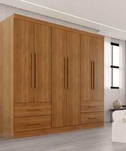 Guarda-roupa Texas Premium Cinamomo 6 Portas 4 gavetas Larg. 1.80m - Sallêto