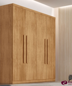 Guarda-roupa Império Nature 4 Portas 3 Gavetas Larg. 1.80m 100% MDF Rufato - Oferta