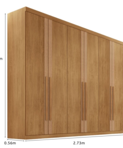 Guarda-roupa Casal Lucca Premium Nature 6 Portas 6 Gavetas Larg. 2.73m 100% MDF Rufato - Imagem 3
