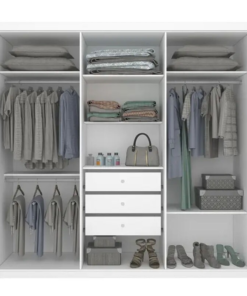 Guarda-Roupa Casal 6 Portas Olimpo Larg. 2.19m Neve Tcil - Imagem 2