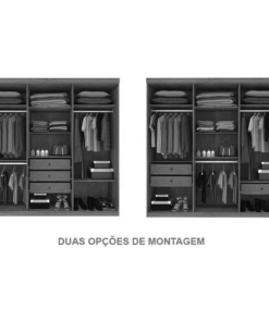 Guarda-Roupa Casal 6 Portas Olimpo Larg. 2.19m Neve Tcil - Imagem 3
