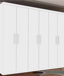 Guarda-Roupa Casal 6 Portas Olimpo Larg. 2.19m Neve Tcil