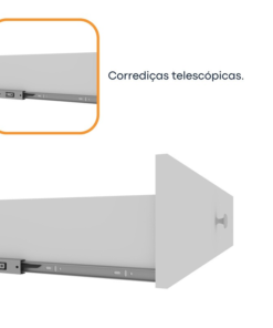 Roupeiro Casal Veneza Neve 6 Portas 4 Gavetas Larg. 2.39m - Tcil - Imagem 3