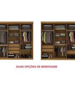 Guarda-Roupa Casal 6 Portas Olimpo Larg. 2.19m Cinamomo/Off White Tcil - Imagem 2
