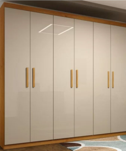 Guarda-Roupa Casal 6 Portas Olimpo Larg. 2.19m Cinamomo/Off White Tcil
