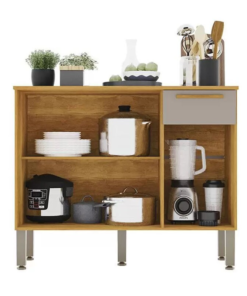 Balcão Cozinha Madri Cinamomo/Off Larg. 1.05m - Sallêto - Imagem 2