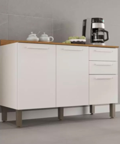 Balcão para Cozinha Valência Branco Sallêto