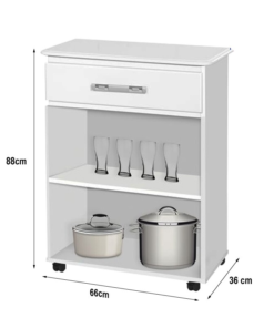 Balcão de Cozinha Napoli Branco Passe bem - Imagem 3
