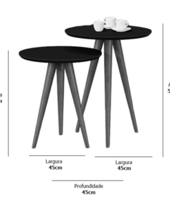 Conjunto Mesa de Apoio 8003 Luxo Perola (Off White) JB Bechara - Imagem 3