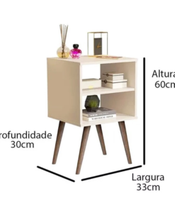 Mesa de Cabeceira 1515 Off White JB Bechara - Imagem 2