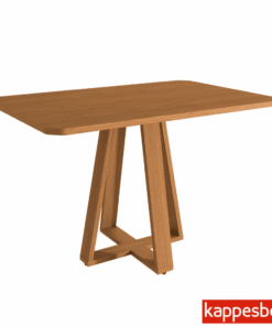 Mesa de Jantar BA65 Tampo MDF Madeirado 120X80 - Kappesberg