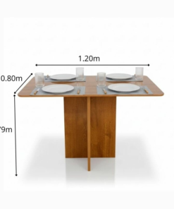 Alternative view of Mesa de Jantar Salina 120x80 Tampo Londres Cinamomo - Cel Móveis