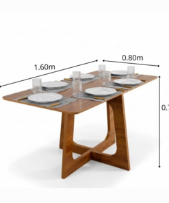 Alternative view of Mesa de Jantar Dubai 160x80 Tampo Londres Cinamomo - Cel Móveis