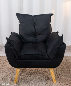 Poltrona Delux Veludo Preto
