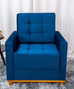 Alternative view of Poltrona Áustria Veludo Azul A16