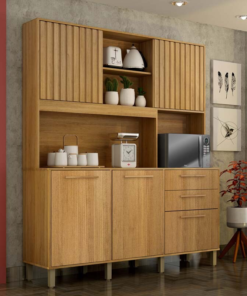Armário Cozinha Diamante 5 Portas 2 Gavetas Larg. 1.63m Cinamomo - Valdemoveis