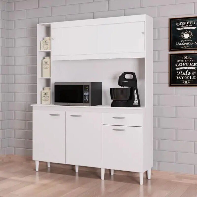 Kit Duda 5 Portas 1 Gaveta Branco Larg. 1.40m Poquema