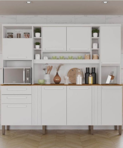 Armário de Cozinha Acácia larg. 2.18m Branco Sallêto