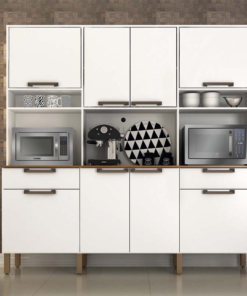 Armário Cozinha Imola Branco 8 Portas 2 Gavetas Larg. 2.00m Sallêto