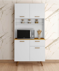 Kit Cozinha Izis Branco 4 Portas 1 Gaveta Larg. 0.90m - Poliman