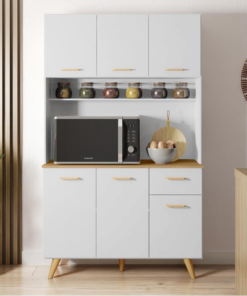 Kit Cozinha Lívia 6 Portas 1 Gaveta Larg. 1.10m Branco Poliman