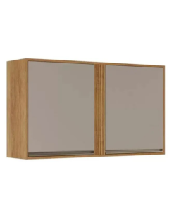 Aéreo Cozinha Pérola Larg. 1.20m Cinamomo/Off 2 Portas - Sallêto