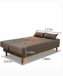 Alternative view of Sofá Cama Madrid Veludo Marrom 2263 Larg. 1.80m - Molas Bonnel