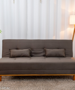 Sofá Cama Madrid Veludo Marrom 2263 Larg. 1.80m - Molas Bonnel - Imagem 3