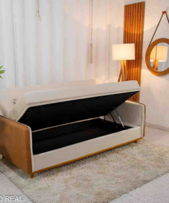 Sofá Cama Ipanema Baú Linho Bege 2274 Larg. 2.05m