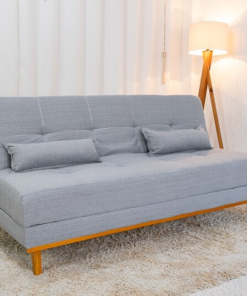 Sofá Cama Madrid larg. 1.80m Molas Bonnel Linho Cinza 2275
