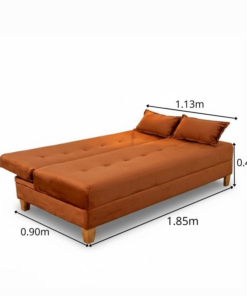 Alternative view of Sofá Cama Arpoador Veludo Terracota 12116 Larg. 1.85m