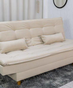 Sofá Cama Premium Linho Bege 2305 Larg. 1.80m