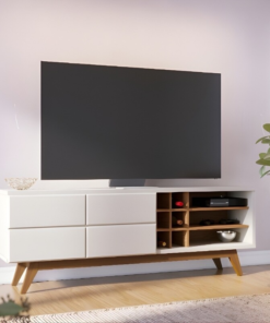 Bancada Noronha Larg. 1.80m Off/Freijó para TV até 70" Colibri - Oferta
