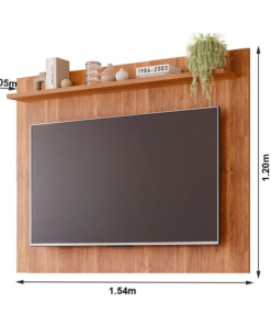 Painel Volpi 100% MDF TV até 55 Polegadas Larg. 1.54m Cinamomo Permóbili - Imagem 2