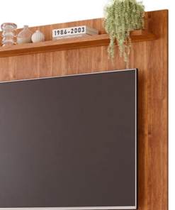 Painel Volpi 100% MDF TV até 55 Polegadas Larg. 1.54m Cinamomo Permóbili - Imagem 3