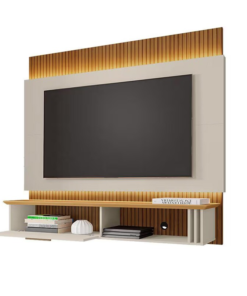 Painel Paris Impressão 3D para TV até 65 Polegadas Off/Nature Bechara - Imagem 2