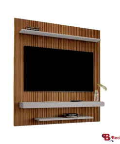 Painel Leme Larg. 1.50m Impressão Ripada 3D Ripado/Off White para TV até 60" - Bechara - Imagem 2