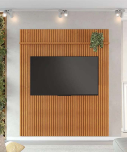 Painel Riso Larg. 1.82m Cinamomo Ripado S/Nicho para TV até 65" JCM - Oferta