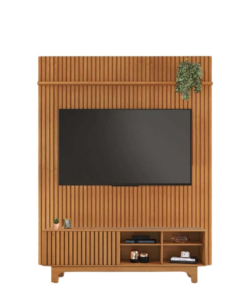 Rack Sereno Larg. 1.68m Cinamomo Ripado + Painel Riso Larg. 1.82m Cinamomo Ripado para TV até 65" JCM - Oferta - Imagem 2