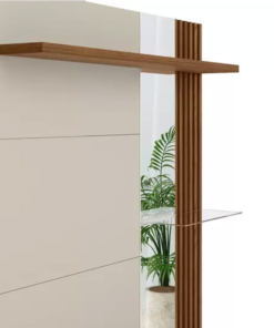 Painel Home Maragogi TV até 60 Polegadas Freijó/Off White Linea Brasil - Imagem 3